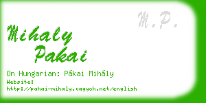 mihaly pakai business card